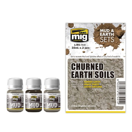 Przejdź do produktu AMMO MIG 7441 - Churned Earth Soils - Mud & Earth Set 3 x 35 ml
