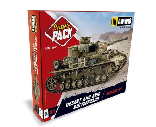 Przejdź do produktu AMMO MIG 7802 - Super Pack Desert & Arid Battlefields - Solution Set - Zestaw do weatheringu