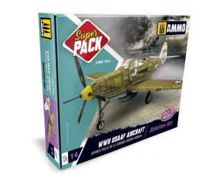 Ammo Mig 7815 - Zestaw do weatheringu WWII USAAF Aircraft - Superpack