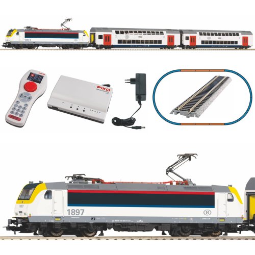 Przejdź do produktu PIKO 59108 Cyfrowa kolejka elektryczna z lokomotywą 186 SNCB i wagonami osobowymi