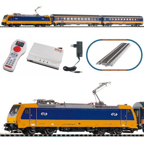 Przejdź do produktu PIKO 59016 Cyfrowa kolejka elektryczna z lokomotywą BR 185 i wagonami osobowymi NS