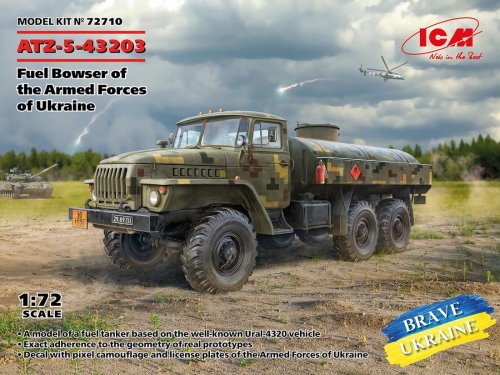 Przejdź do produktu ICM 72710 - 1:72 ATZ-5-43203 Fuel Bowser of the Armed Forces of Ukraine