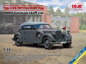 ICM 35542 - 1:35 Mercedes Typ 320 W142 Soft Top WWII German Staff Car