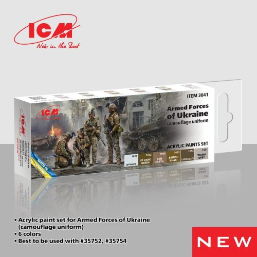 Przejdź do produktu ICM 3041 - Zestaw farb Armed Forces of Ukraine Camouflage Uniform