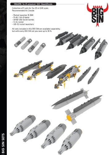Przejdź do produktu Eduard SIN648116 - 1:48 Su-25 armament