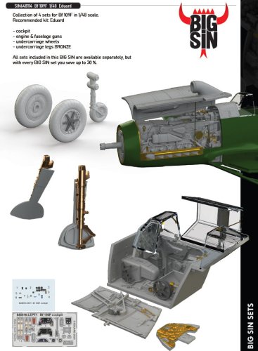 Przejdź do produktu Eduard SIN648114 - 1:48 Bf 109F