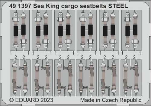 Przejdź do produktu Eduard 491397 - 1:48 Sea King HU.5 cargo seatbelts - Steel