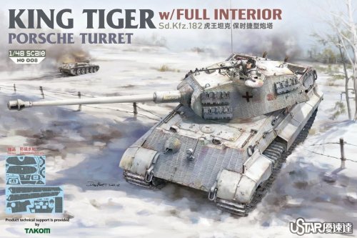 Przejdź do produktu Ustar NO-008 Suyata - 1:48 King Tiger Porsche Turret w/ Full Interior