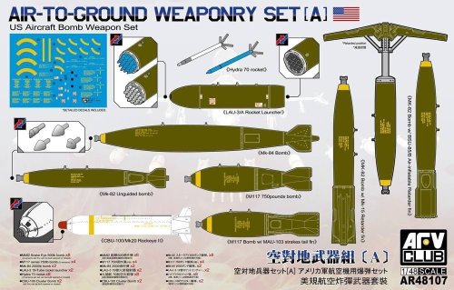 Przejdź do produktu AFV Club AR48107 - 1:48 Air-To-Ground Weaponry Set A US Aircraft Bomb Weapon Set
