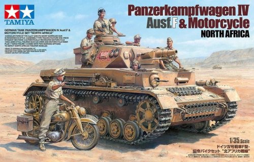 Przejdź do produktu Tamiya 25208 - 1:35 Panzerkampfwagen IV Ausf.F & Motorcycle North Africa