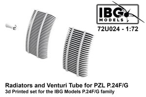 IBG 72U024 - 1:72 Radiators and Venturi Tube for PZL P.24F/G