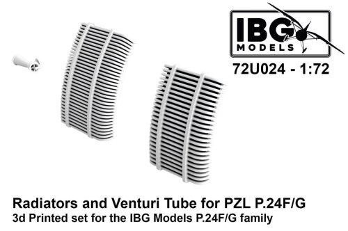 Przejdź do produktu IBG 72U024 - 1:72 Radiators and Venturi Tube for PZL P.24F/G