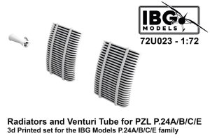 IBG 72U023 - 1:72 Radiators and Venturi Tube for PZL P.24A/B/C/E