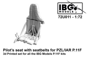 IBG 72U011 - 1:72 Pilot's Seat with Seatbelts for PZL/IAR P.11F