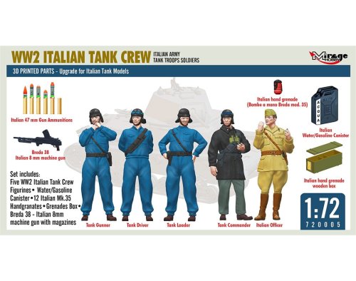 Przejdź do produktu Mirage 720005 - 1:72 WW2 Italian Tank Crew