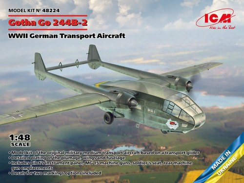 Przejdź do produktu ICM 48224 - 1:48 Gotha Go 244B-2 WWII German Transport Aircraft