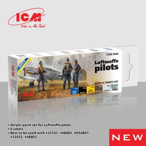 Przejdź do produktu ICM 3046 - Zestaw farb Luftwaffe Pilots