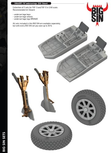 Przejdź do produktu Eduard SIN648117 - 1:48 F6F undercarriage