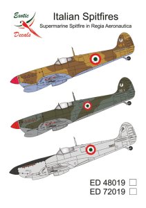 Exotic Decals 48019 - 1:48 Italian Spitfires Supermarine Spitfire in Regia Aeronautica