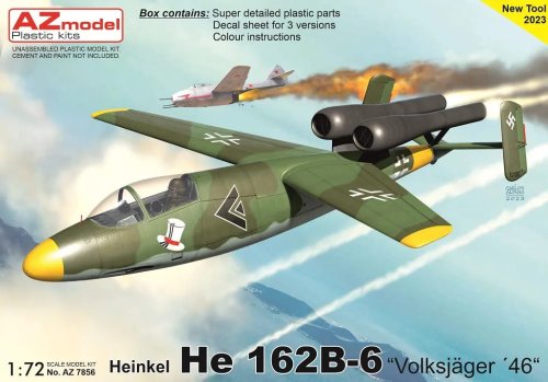 Przejdź do produktu AZ Models 7856 - 1:72 Heinkel He 162B-6 Volksjäger 46