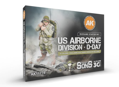 Przejdź do produktu AK Interactive 11778 - Zestaw farb US Airborne Division D-Day