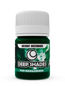 AK Interactive 13007 - GreenDark Deep Shades for Wargamers - farba do cieniowania 30 ml