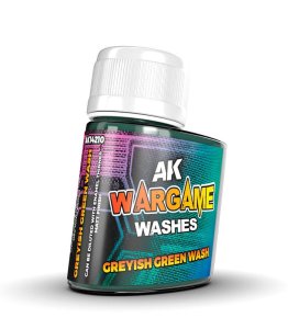 AK Interactive 14210 - Wargame Greyish Green Wash - farba do weatheringu 35 ml