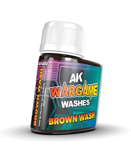 Przejdź do produktu AK Interactive 14203 - Wargame Brown Wash - farba do weatheringu 35 ml