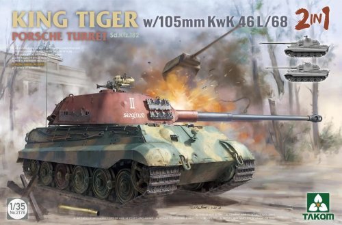 Przejdź do produktu Takom 2178 - 1:35 King Tiger Porsche turret w/105m KwK 46 L/68