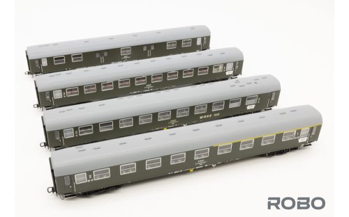 Przejdź do produktu Robo 200021 H0 - Zestaw 4 wagonów osobowych PKP Ost-West Express z oświetleniem
