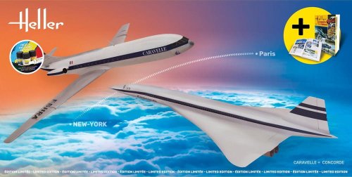 Przejdź do produktu Heller 52333 - 1:100 Caravelle + Concorde - zestaw z farbami