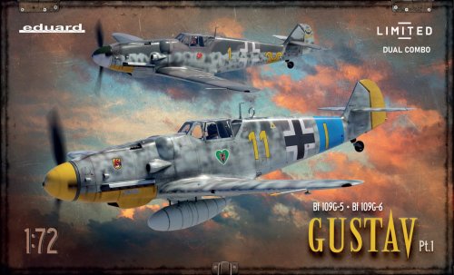 Przejdź do produktu Eduard 2144 - 1:72 Gustav pt.1 Messerschmitt Bf 109G-5 & Bf 109G-6 Limited Edition Dual Combo