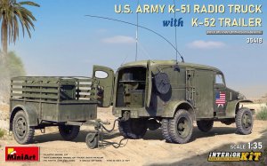 Miniart 35418 - 1:35 U.S. Army K-51 Radio Truck with K-52 Trailer w/ full interior