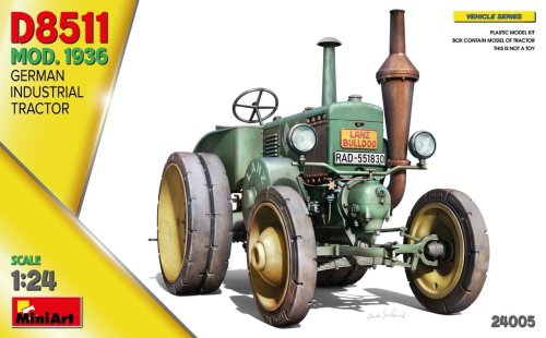Przejdź do produktu Miniart 24005 - 1:24 D8511 Mod. 1936 German Industrial Tractor
