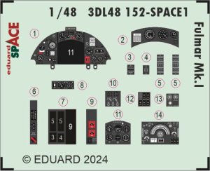 Eduard 3DL48152 - 1:48 Fulmar Mk.I Space 3D Decals + PE
