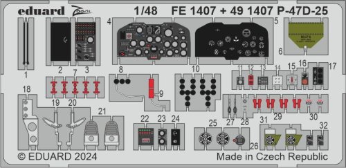 Przejdź do produktu Eduard FE1407 - 1:48 P-47D-25