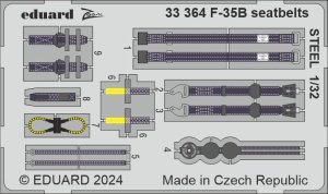 Eduard 33364 - 1:32 F-35B seatbelrs - Steel