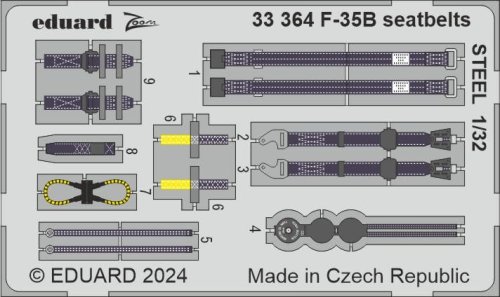 Przejdź do produktu Eduard 33364 - 1:32 F-35B seatbelrs - Steel