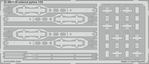 Przejdź do produktu Eduard 32489 - 1:32 F-35 external pylons