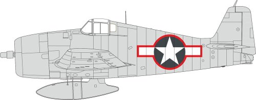 Przejdź do produktu Eduard EX1003 - 1:48 F6F-3 US national insignia w/ red outline
