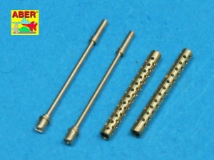 Aber 35L-082 - 1:35 Zestaw 2 luf lotniczego karabinu maszynowego Browning M-1919 A4 z jednoczęściowym wylotem
