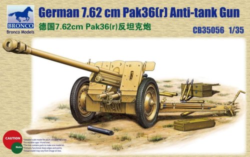 Przejdź do produktu BRONCO CB 35056 - 1:35 German 76.2mm Pak36(r) Anti-Tank Gun
