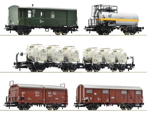 Przejdź do produktu Roco 6600018 H0 - Zestaw wagonów towarowych DB