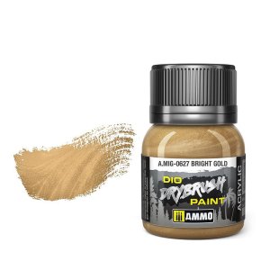 Ammo Mig 0627 - Dio Drybrush Bright Gold - farba do techniki suchego pędzla 40 ml