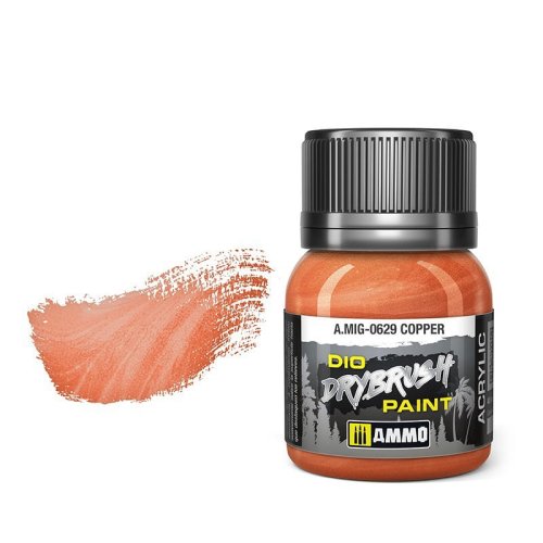 Przejdź do produktu Ammo Mig 0629 - Dio Drybrush Copper - farba do techniki suchego pędzla 40 ml