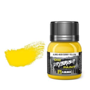 Ammo Mig 0639 - Dio Drybrush Sunny Yellow - farba do techniki suchego pędzla 40 ml