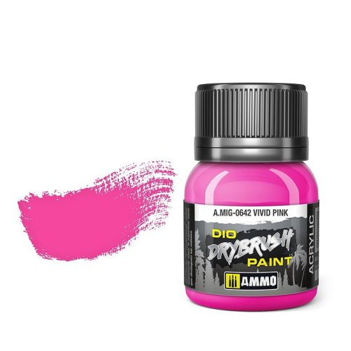 Przejdź do produktu Ammo Mig 0642 - Dio Drybrush Vivid Pink - farba do techniki suchego pędzla 40 ml