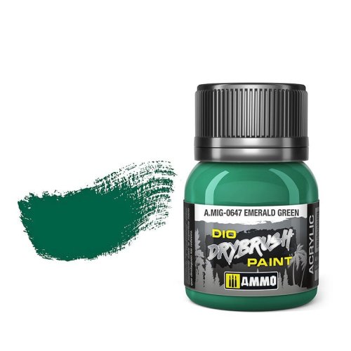 Przejdź do produktu Ammo Mig 0647 - Dio Drybrush Emerald Green - farba do techniki suchego pędzla 40 ml