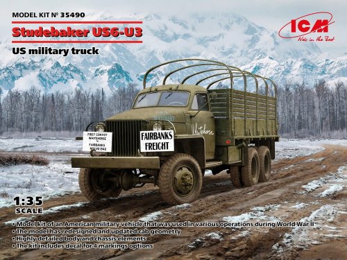 Przejdź do produktu ICM 35490 - 1:35 Studebaker US6-U3 US Military Truck