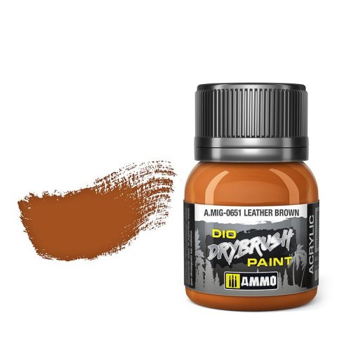 Przejdź do produktu Ammo Mig 0651 - Dio Drybrush Leather Brown - farba do techniki suchego pędzla 40 ml